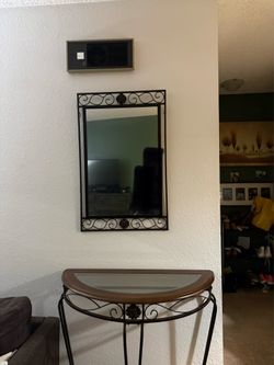 Half moon table and mirro