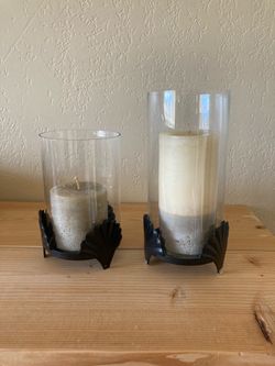 Candle/ hurricane glass 2/$8