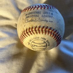 N.L.  Spalding Game Used Ball   from ‘70s. Chub Feeney Commissioner 