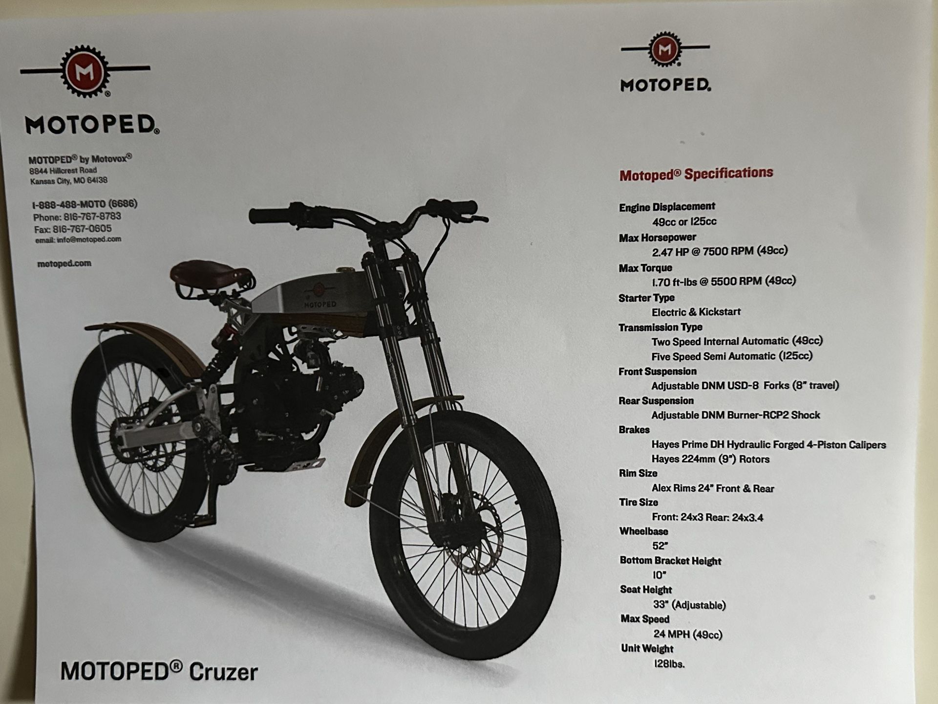 Motoped Beach Cruzer