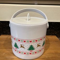 Holiday Ice Bucket with lid
