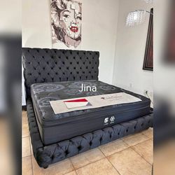 Low profile queen bed frame