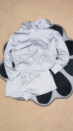 Gia grey shorts set