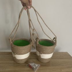 Hanging Baskets for Plants Set Of 2  (pick Up)