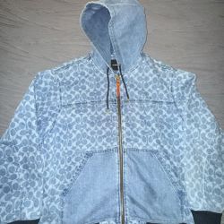 Coach Denim Zip Up Jacket 