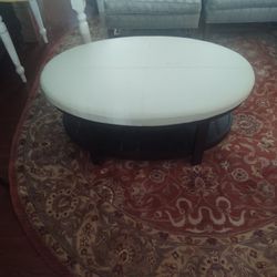 Leather Ottoman Coffee Table 