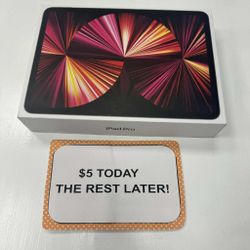 1TB CELLULAR Apple iPad PRO 11 3RD GEN TABLET - Pay $5 DOWN AVAILABLE - NO CREDIT NEEDED
