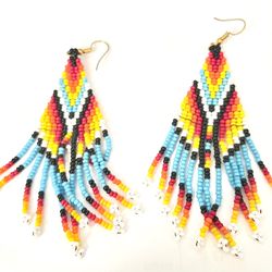 Hand Crafted Beaded Earrings 