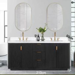 Cádiz 83" Free-standing Double Bathroom Vanity + Two Mirrors $580