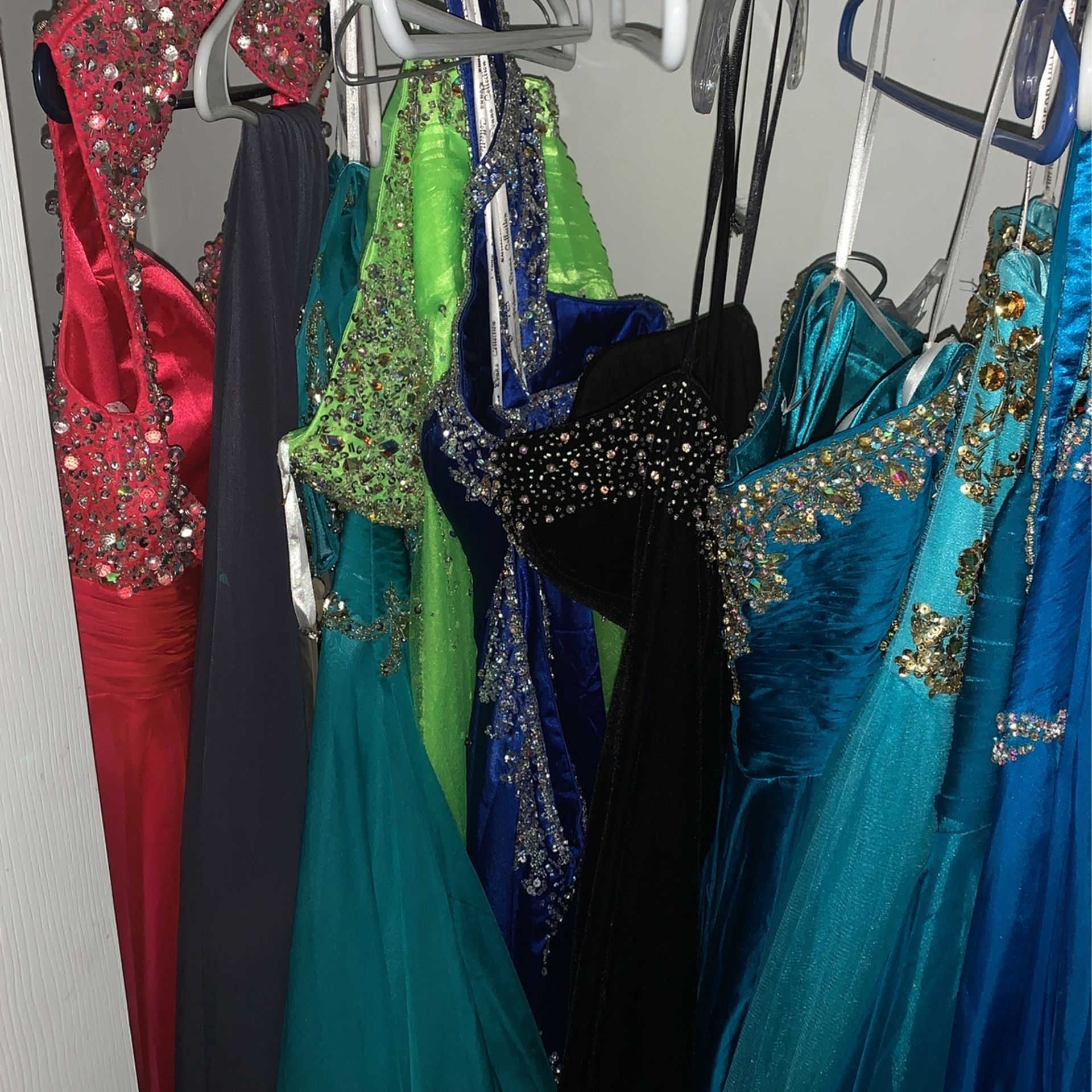 Several Prom/formal/pageant Dresses  Never Worn 