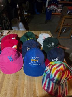 Lot of 9 baseball caps