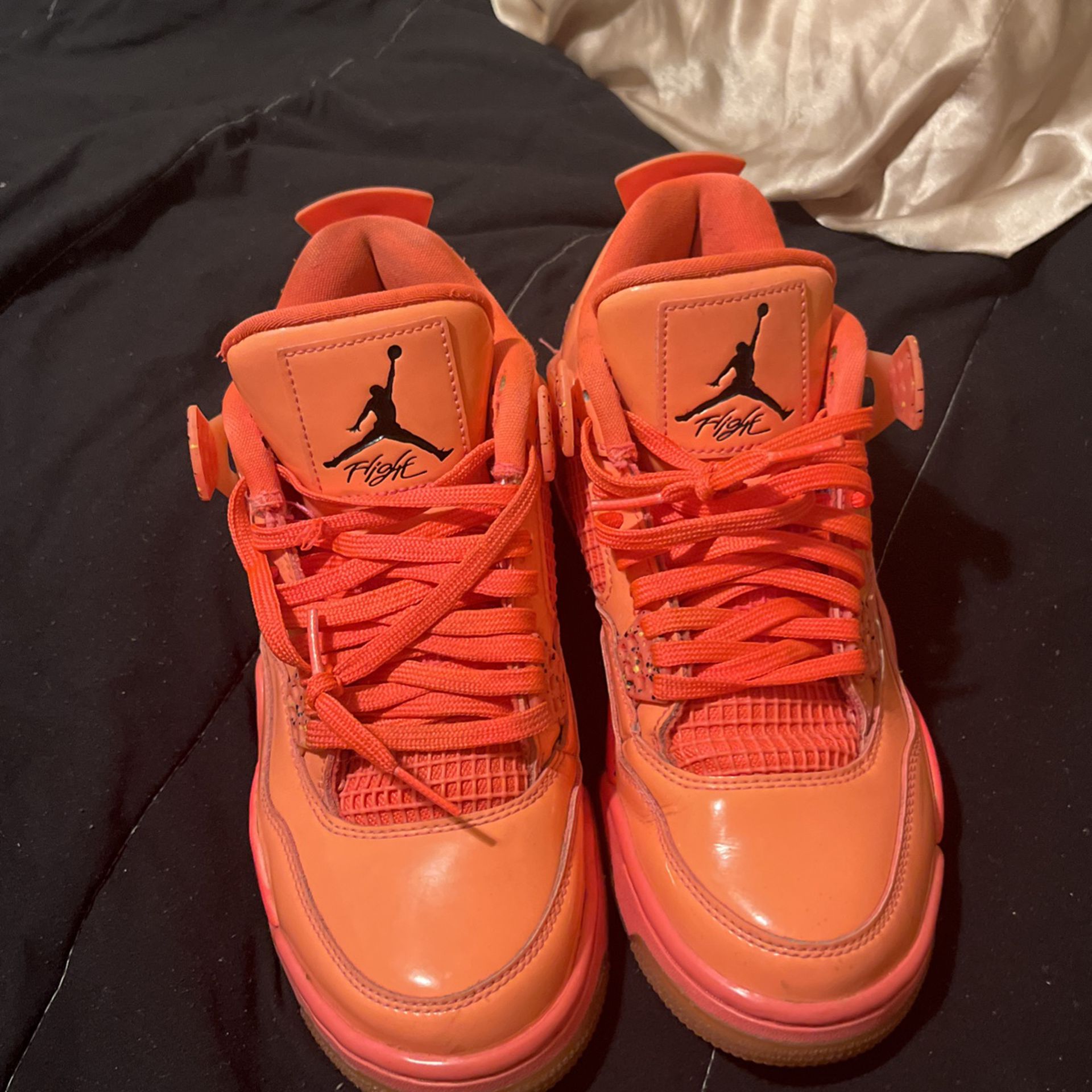 Orange/Pink Jordan 4s Size 8 Worn 1 Time