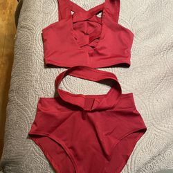 Two Piece High Waisted Bathing Suit