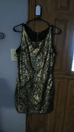 Gold and black sequence cocktail dress. Never Worn