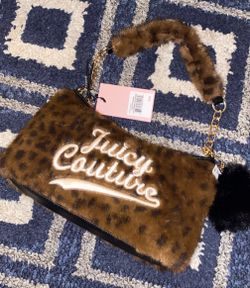 Juicy Couture Leopard Faux Fur Clutch Bag