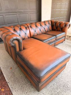 Pottery Barn Sectional Leather Couch FREE DELIVERY