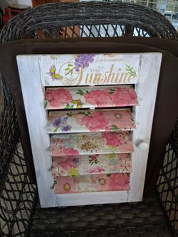 Decoupage old shutter