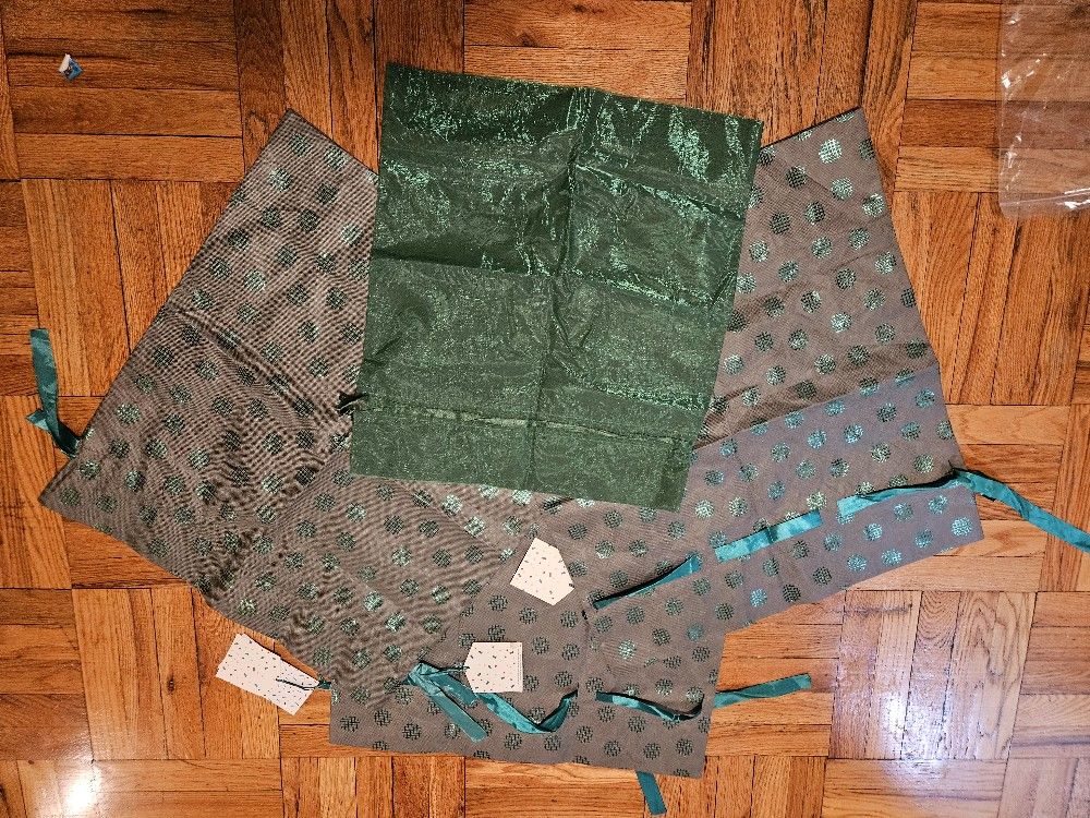 Set of 4 Gift Bags - reusable fabric gift bags big
