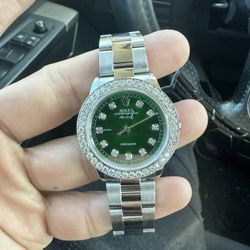 Rolex Emerald Diamond Dial And Diamond Bezel