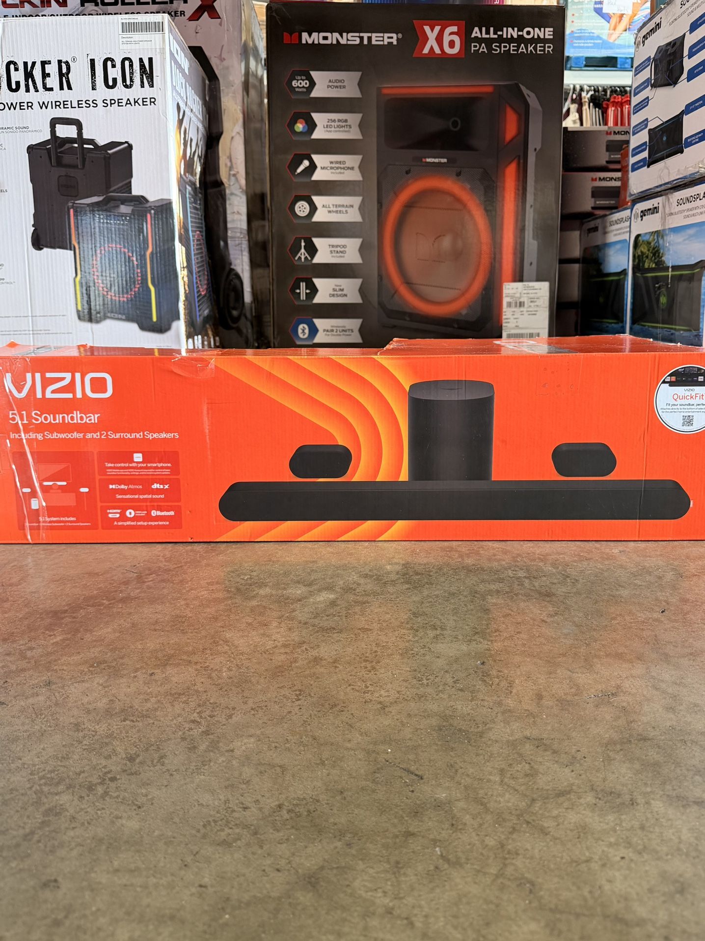 Vizio 5.1 Soundbar With Subwoofer And 2 Surround Speakers Brand New In Box