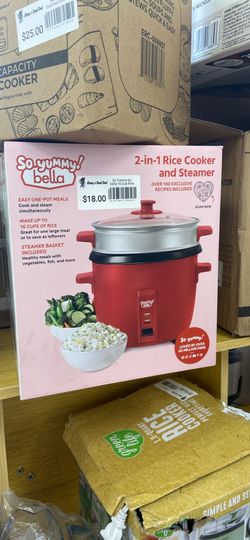 So Yummy by Bella 2-in-1 Rice Cooker and Steamer