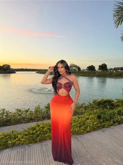 Red hot summer maxi