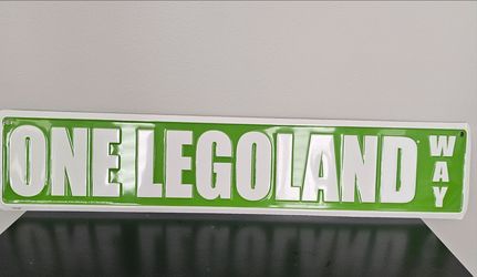 Unique original lego sign from Legoland to  take any kids bedroom or playroom up a notch.