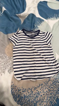 Kids Navy Striped Short Sleeve T-Shirt