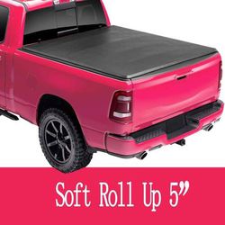 Soft Roll-up Tonneau Truck Bed Cover: Chevy Colorado/GMC Canyon Fleetside (2015-2021), 5 Ft Bed