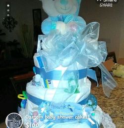 Baby shower diaper cake! Made to order!