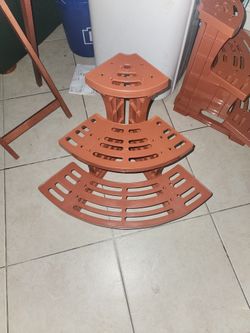 Terra Cotta Color Plastic Plant Stand