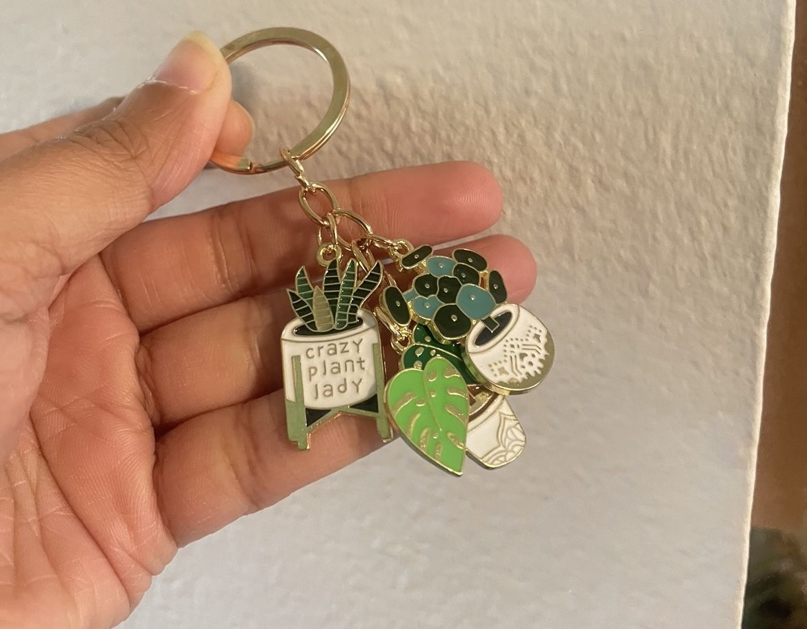 Crazy Plant Lady Keychain
