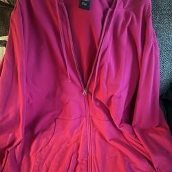 Lane Bryant Pink/Fuschia Zip Up Jacket