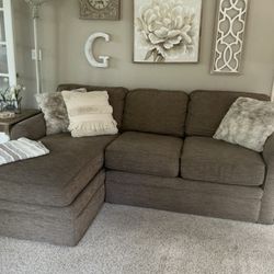 Brown LA-Z-Boy Sectional.