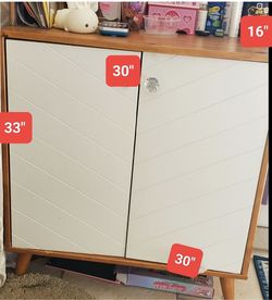 Like new cabinet with white doors
