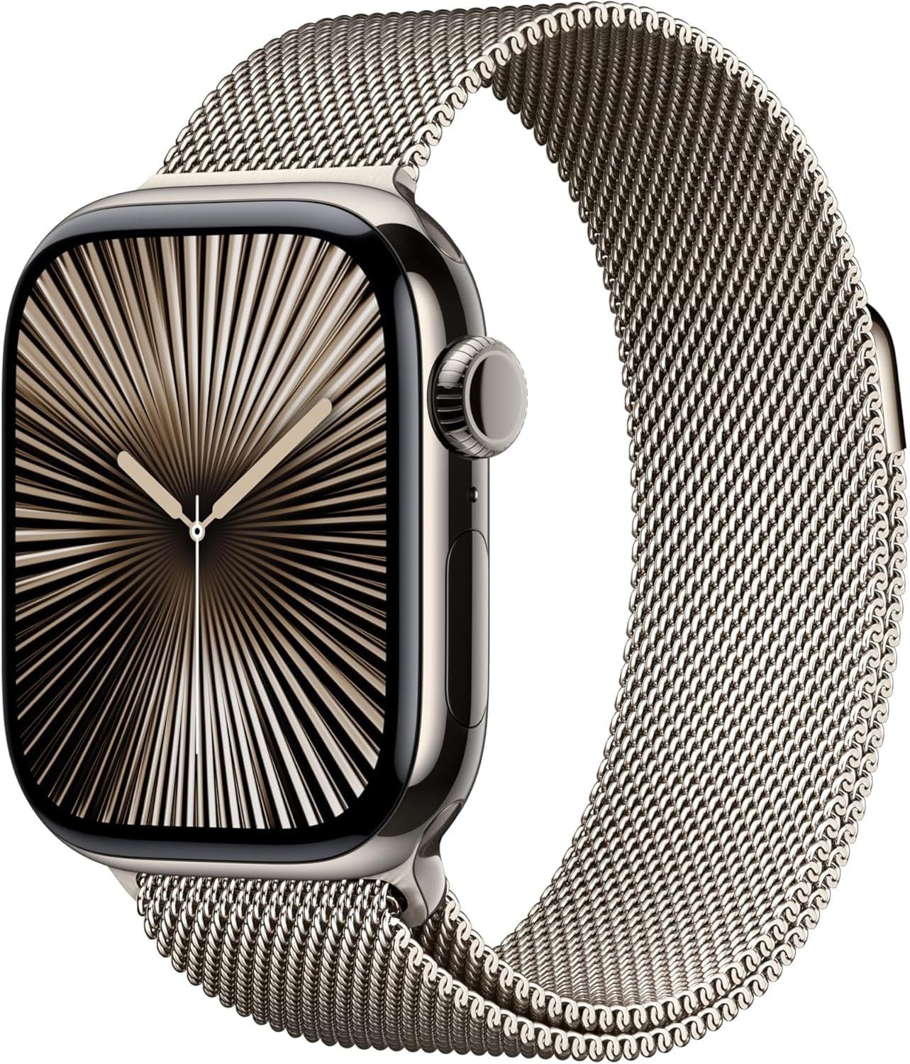 Apple Watch Series 10 (GPS+Cellular) 42mm Titanium Case with Natural Milanese Loop - Natural - (2024)