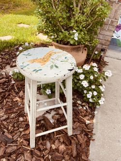 Vintage Painted Stool