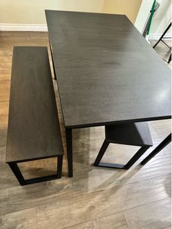 Dining table with 2 benches