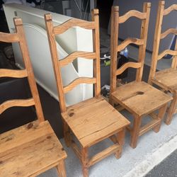 Wooden Stools Or Chairs X4