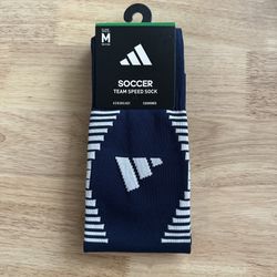 Adidas Soccer Team Speed Socks Team Navy Blue/White Size M AEROREADY NWT