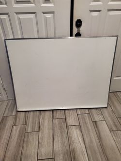 TRU RED™ Magnetic Steel Dry Erase Board, Satin Frame, 4' x 3' (TR61175)