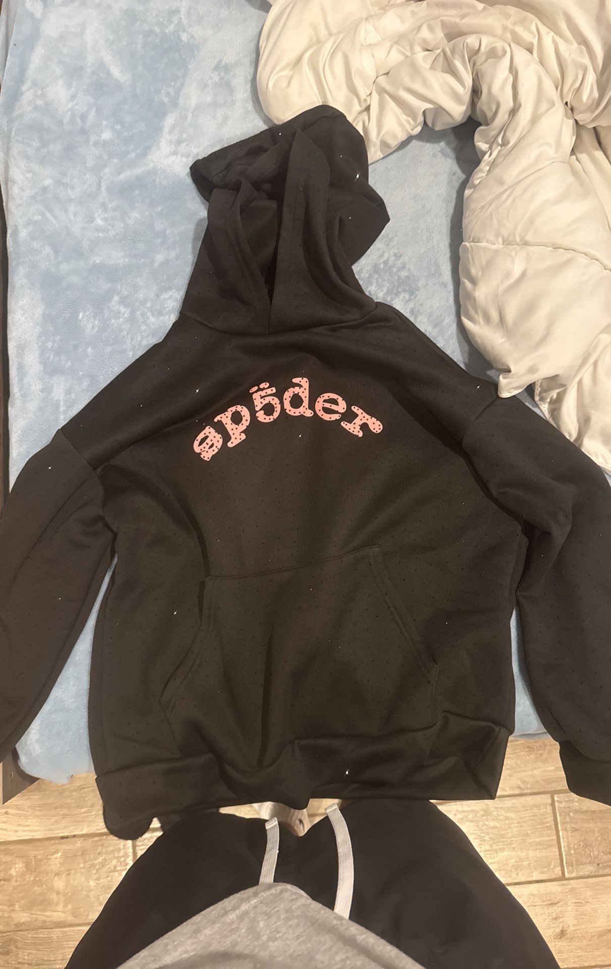 Black Rhinestone Spider Hoodie