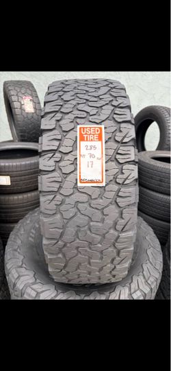 285-70-17LT BF Goodrich K02 A/T Full Used Tire Set $300 Free Mounting and Balancing