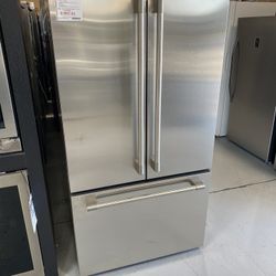 GE Monogram Stainless Steel ENERGYSTAR 23.1 Cu. Ft. Counter Depth French Door Refrigerator 