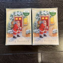 New Feliz Navidad 36 ct Christmas cards Spanish Santa