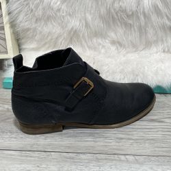 Franco Sarto Women's Black Leather Kindra Ankle Boots Size 10 