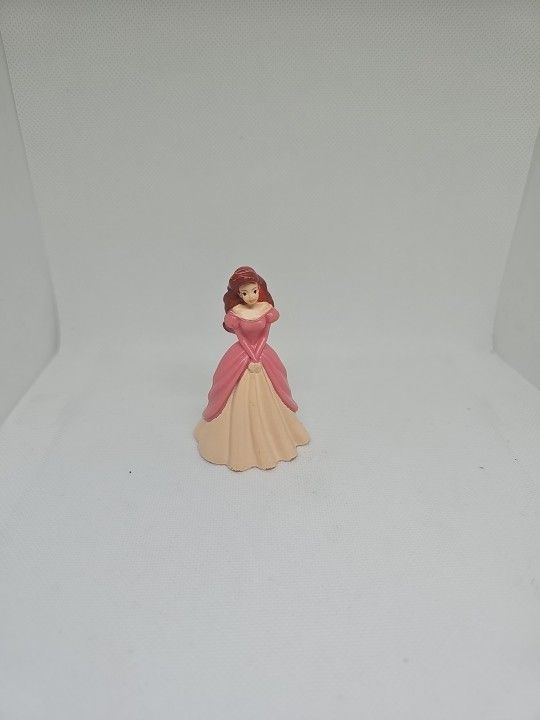 Disney The Little Mermaid Ariel PVC 2.75" Tall Pink Dress Cake Topper Figure