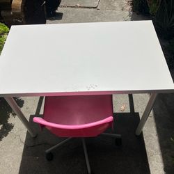 Computer desk and chair