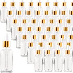 49 Pcs 1oz (30ml) Clear Glass Dropper Bottes 