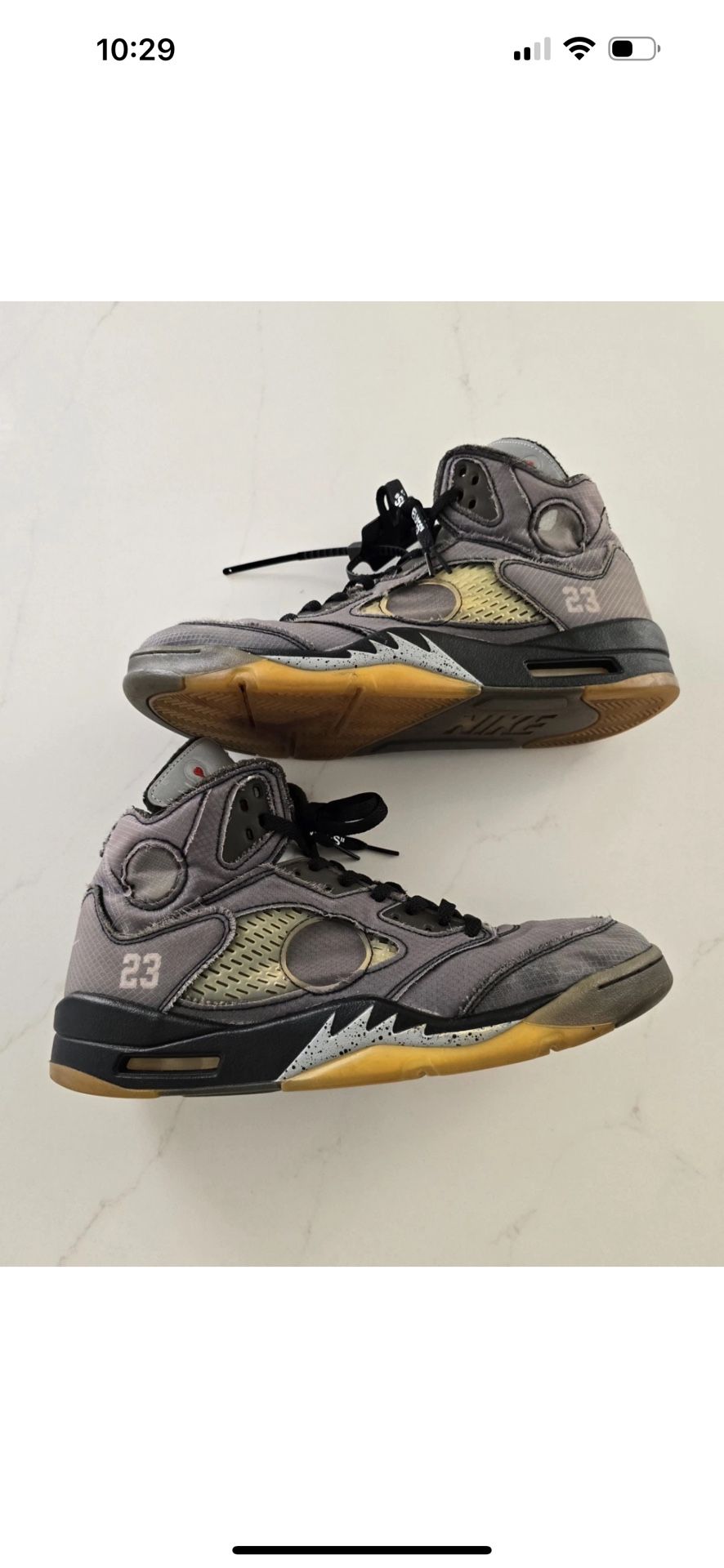 Off White Jordan 5 Muslin